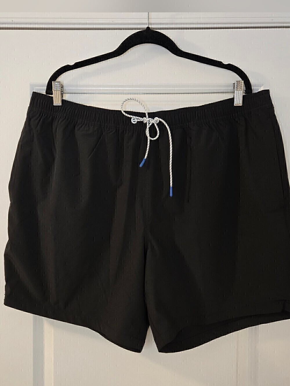 Bonobos Mens XXL Swim Bathing Suit 7” Inseam Black Solid Design Drawstring
